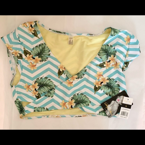 Marilyn Monroe Tropical Chevron Bikini Swimsuit ~ Large - Picture 4 of 7